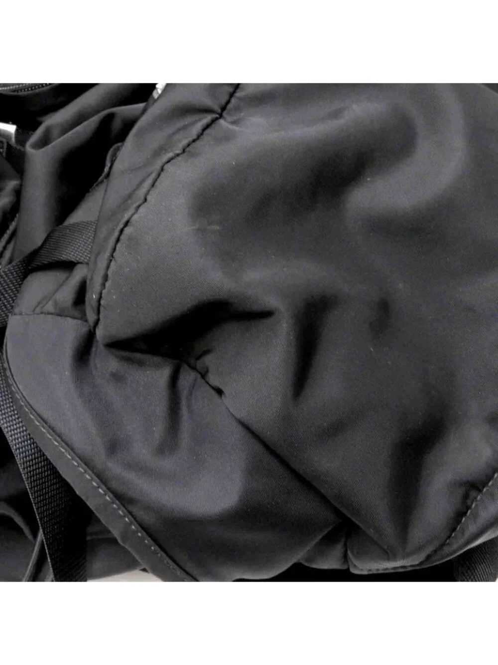 Prada Re-Nylon Saffiano Leather Backpack Black Silver Ny Nylon